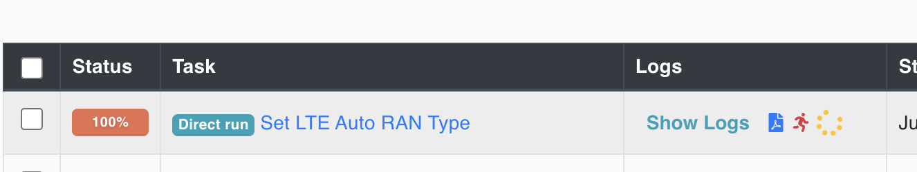 A run being analysed on the Executions page