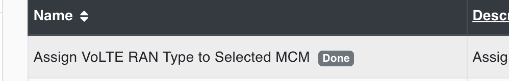 A requirement row tagged Done